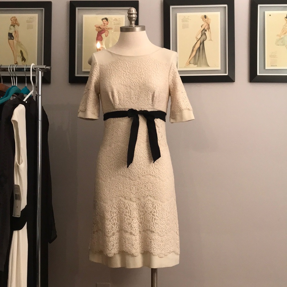 BCBG Ivory Lace Dress